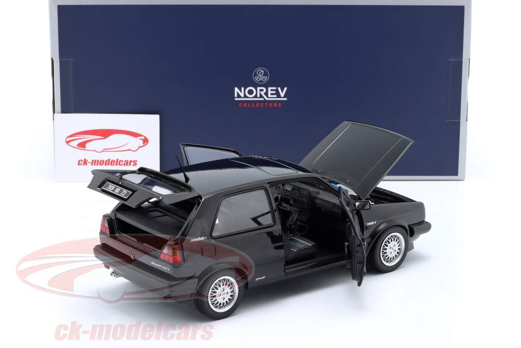 Volkswagen VW Golf 2 GTi Match Anno di costruzione 1989 nero metallico 1:18 Norev