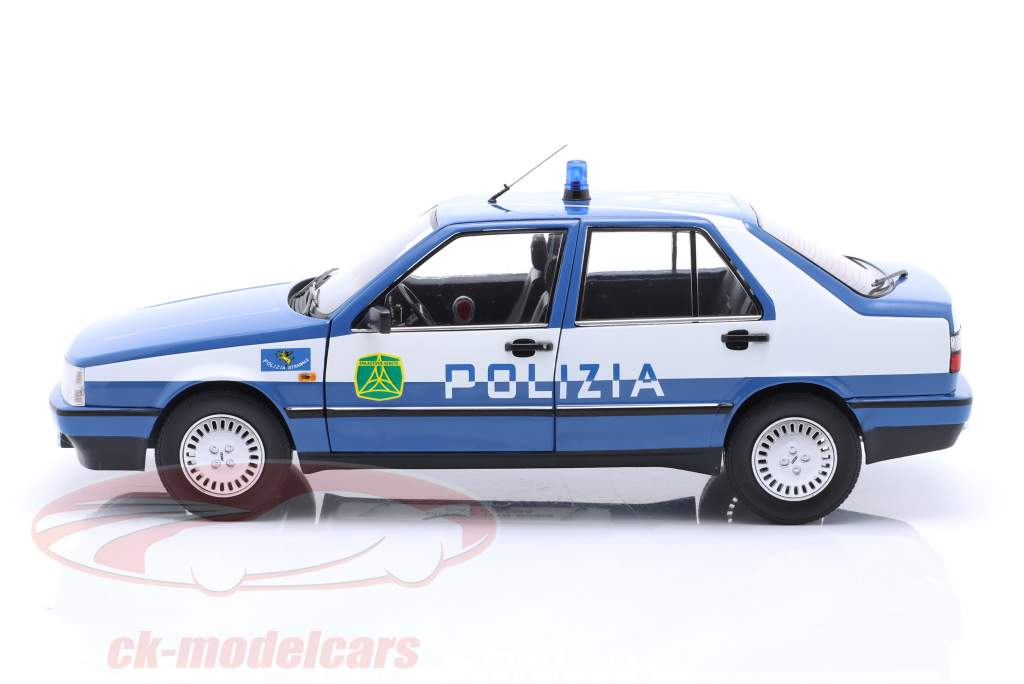 Fiat Croma CHT Polizei Italien Baujahr 1987 blau / weiß 1:18 Mitica
