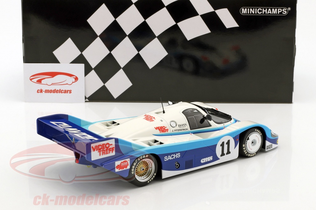 Minichamps 155836633 1: 18 Porsche 956k-Brun  Motorsport-Stuck/Grohs/Brun-1000 Km Spa 1983 Car, White