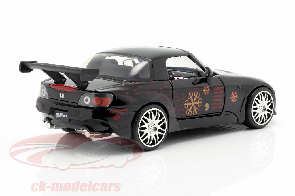 Jadatoys 1 24 Johnny S Honda S00 1995 Movie Fast Furious 01 Black Model Car