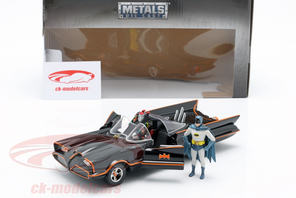 Jadatoys 1:24 Batmobile with Batman and Robin figure Classic TV-Serie 1966  98259 model car 98259 253215001 801310982594 4006333064982