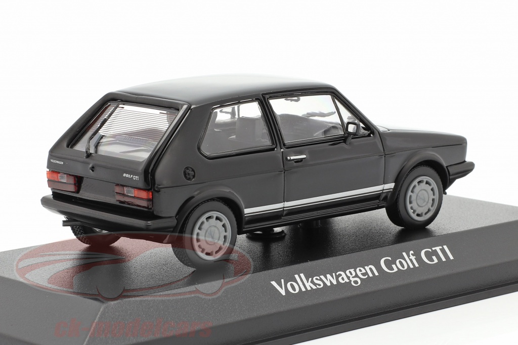 gemakkelijk beoefenaar onderwerpen Minichamps 1:43 Volkswagen VW Golf 1 GTI year 1983 black 940055172 model  car 940055172 4012138170414