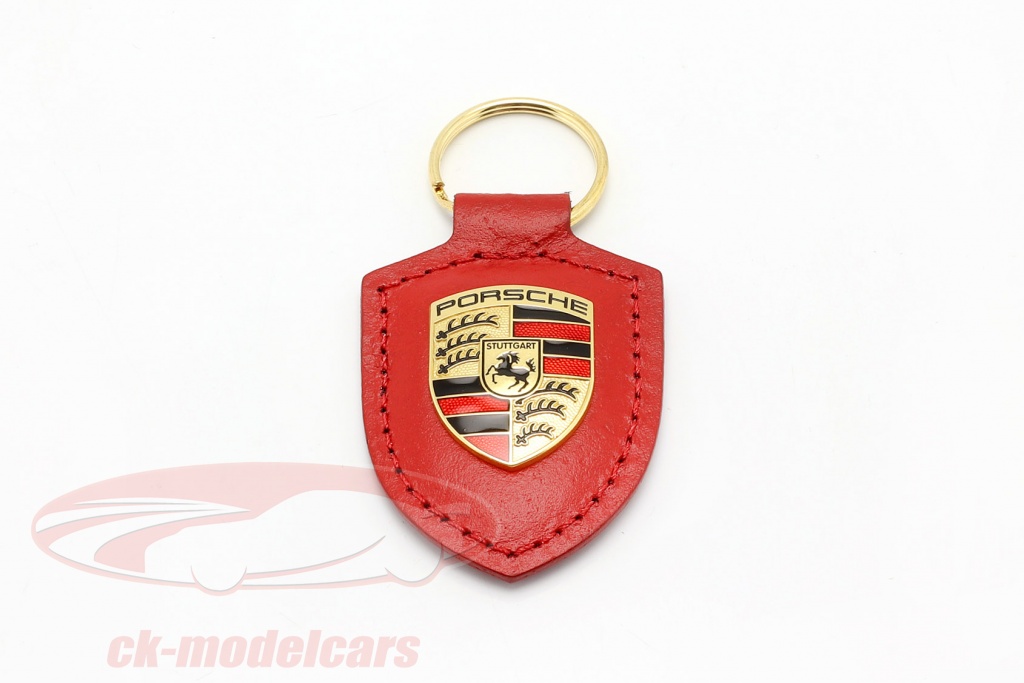 Porte-clés en cuir Porsche blason rouge WAP0500920E WAP0500920E