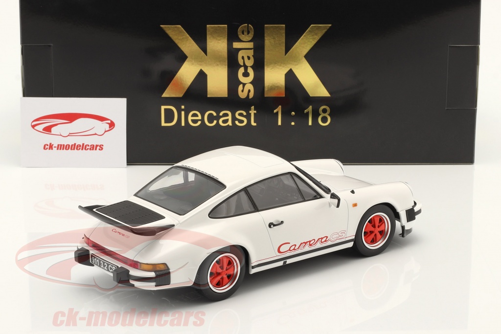KK-Scale 1:18 Porsche 911 Carrera 3.2 Clubsport 建設年 1989 白 