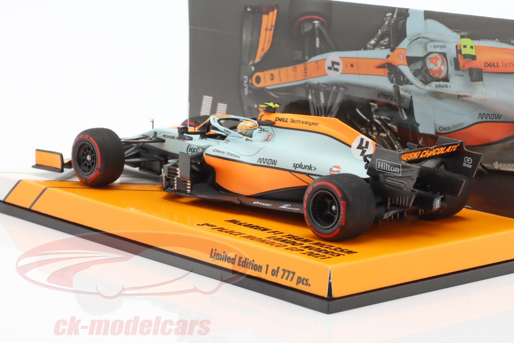Minichamps 1:43 Lando Norris McLaren MCL35M #4 3rd Monaco GP 