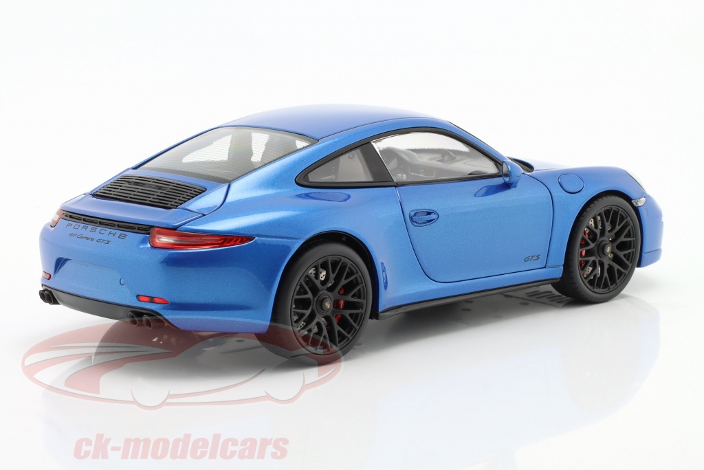 Schuco 1:18 Porsche 911 (991) Carrera GTS Coupe 建設年 2014 青い
