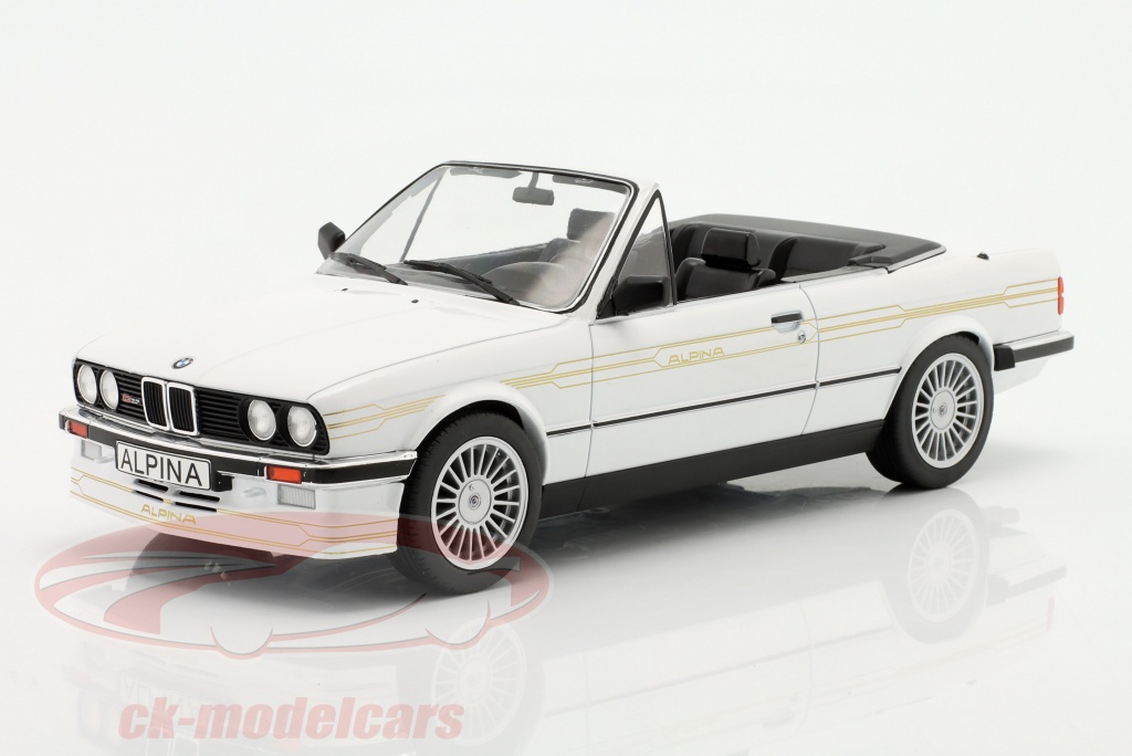 Cararama 1:18 BMW Alpina C2 2.7 E30 cabriolet Byggeår 1986 hvid