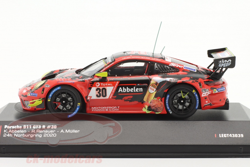 Ixo 1:43 Porsche 911 GT3 R #30 24h Nürburgring 2020 Frikadelli 