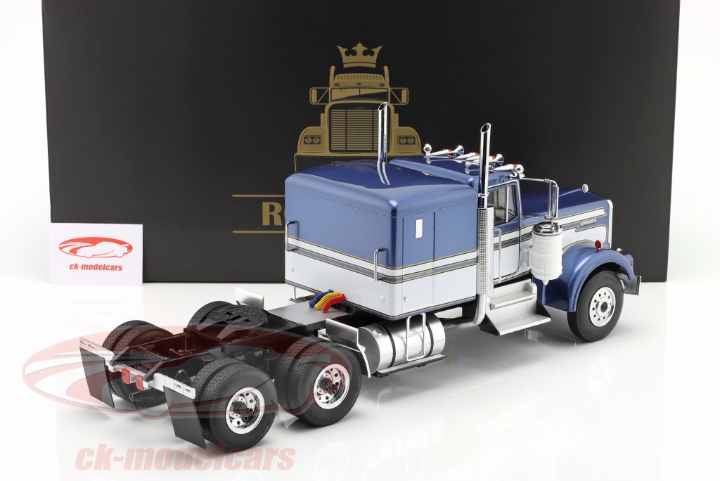Road Kings 1:18 Kenworth W900 truck blue metallic / white RK180123 