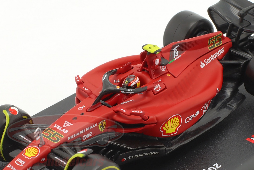 Bburago 1:43 Carlos Sainz Jr. Ferrari F1-75 #55 formula 1 2022 18-36832 #55  model car 18-36832 #55 4893993014248 8719247769015