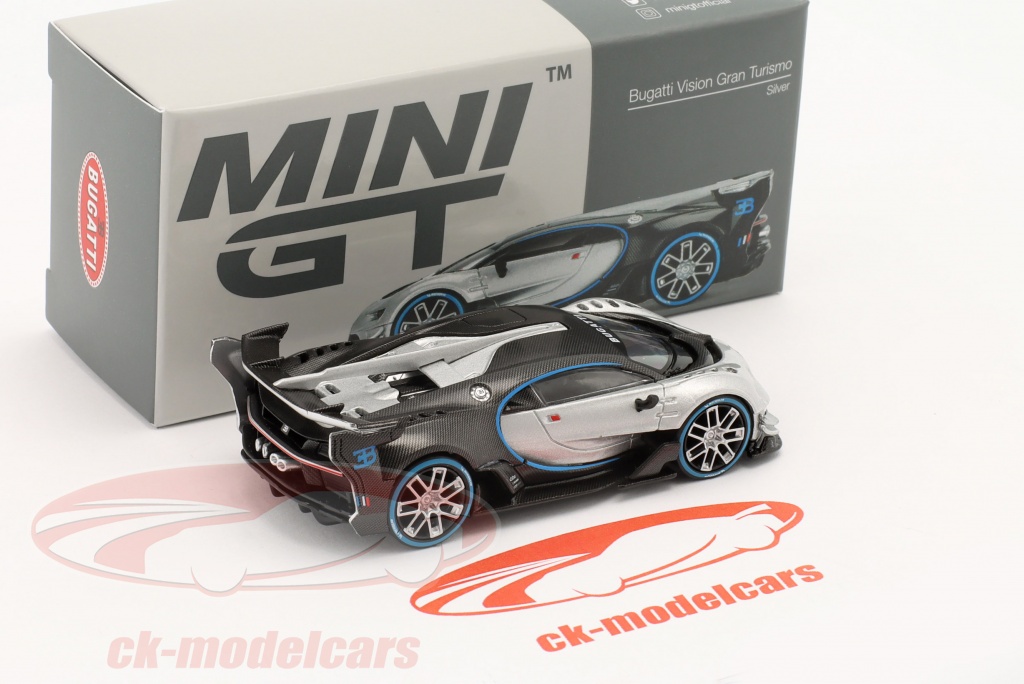 model Scale car / silver Gran True Bugatti Turismo MGT00369L 1:64 black Vision 4895183698443 MGT00369L