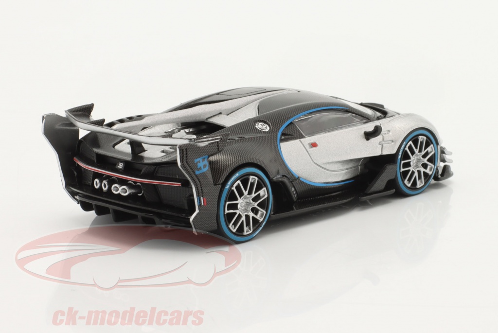 1:64 MGT00369L black Gran Turismo model True 4895183698443 car / Scale silver Vision MGT00369L Bugatti