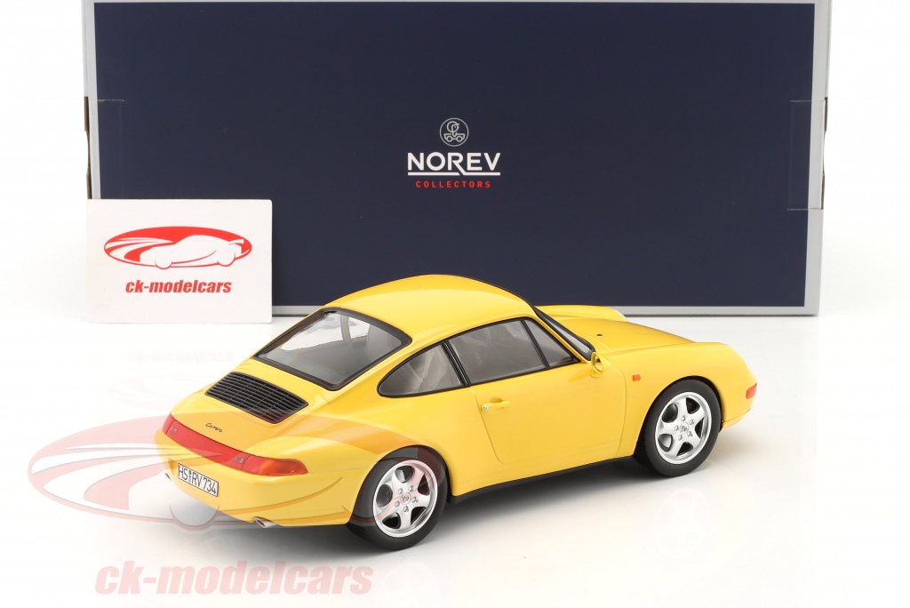 Norev 1:18 Porsche 911 Carrera (993) Bouwjaar 1994 geel 187596 