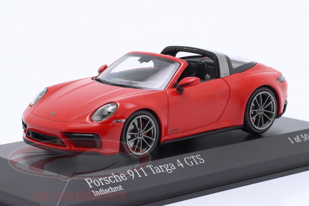 Minichamps 1:43 Porsche 911 (992) Targa 4 GTS year 2022 guards red 