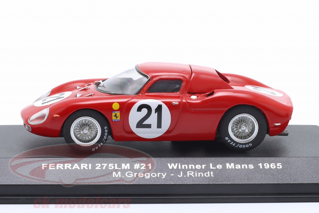 Ixo 1:43 Ferrari 250 LM #21 勝者 24h LeMans 1965 Rindt, Gregory 