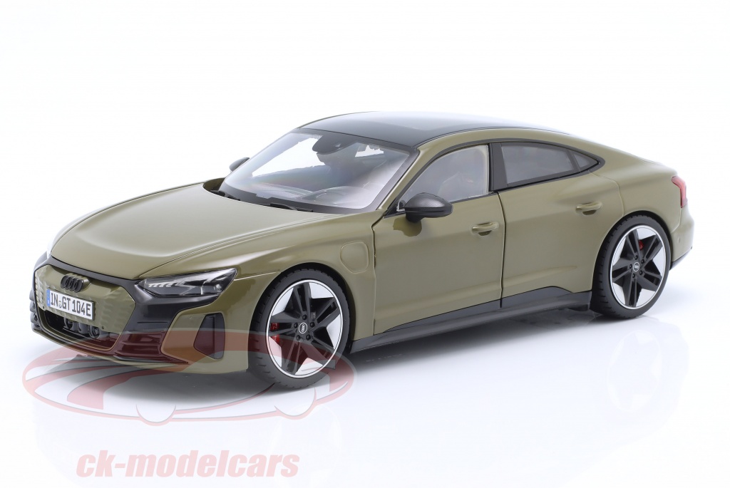 Voiture miniature Audi RS E-Tron GT ́22 tactical grün Burago 1:18  Metallmodell sur