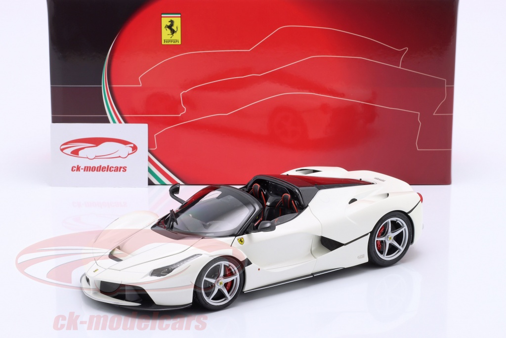 BBR Models 1:18 Ferrari LaFerrari Aperta Byggeår 2016 Italia hvid ...