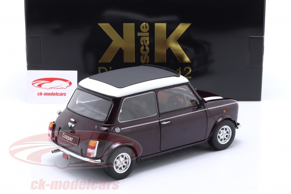 KK-Scale 1:12 Mini Cooper RHD with Sunroof violet metallic / white  KKDC120075R model car KKDC120075R 4260699762757