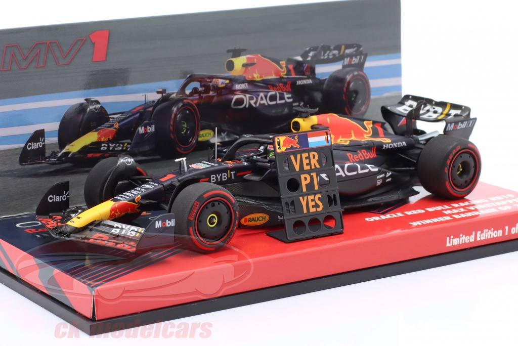 Minichamps 1:43 Max Verstappen Red Bull RB19 #1 优胜者Bahrain GP