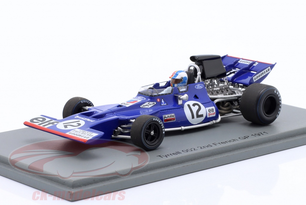 Spark 1:43 Francois Cevert Tyrrell 002 #12 2番目 フランス GP 式 