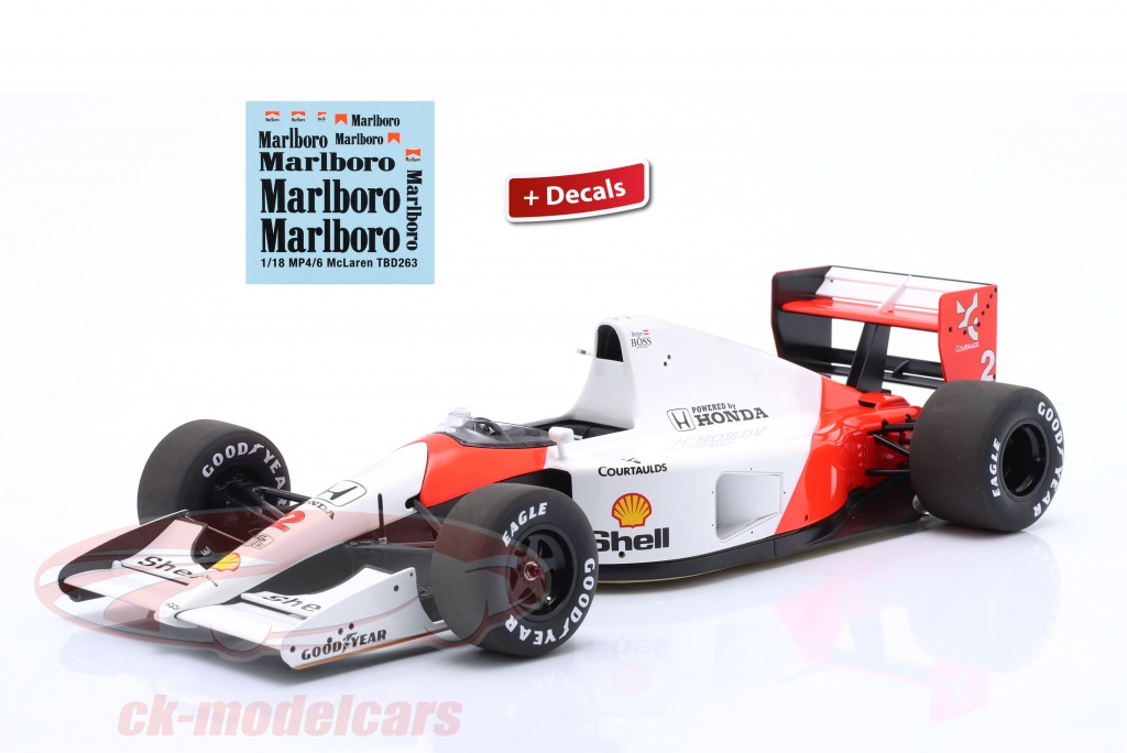 AUTOart 1:18 Gerhard Berger McLaren MP4/6 #2 勝者 日本語 GP 式 1 