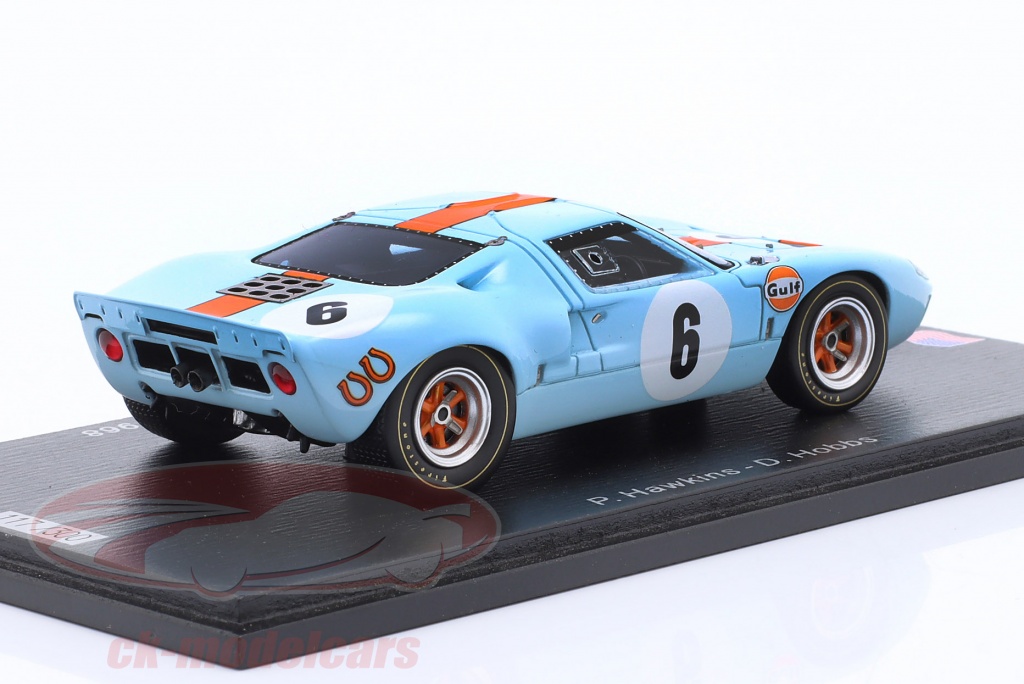 Spark 1:43 Ford GT40 #6 2do 6h Watkins Glen 1968 Hawkins, Hobbs 