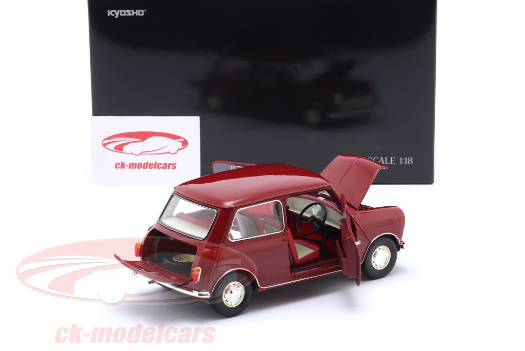 Kyosho 1:18 Morris Mini Minor year 1964 cherry red 08964R model 