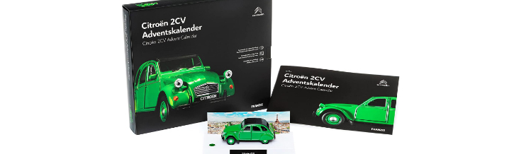The Citroen 2 CV as a cult classic from France and an Advent calendar from Franzis