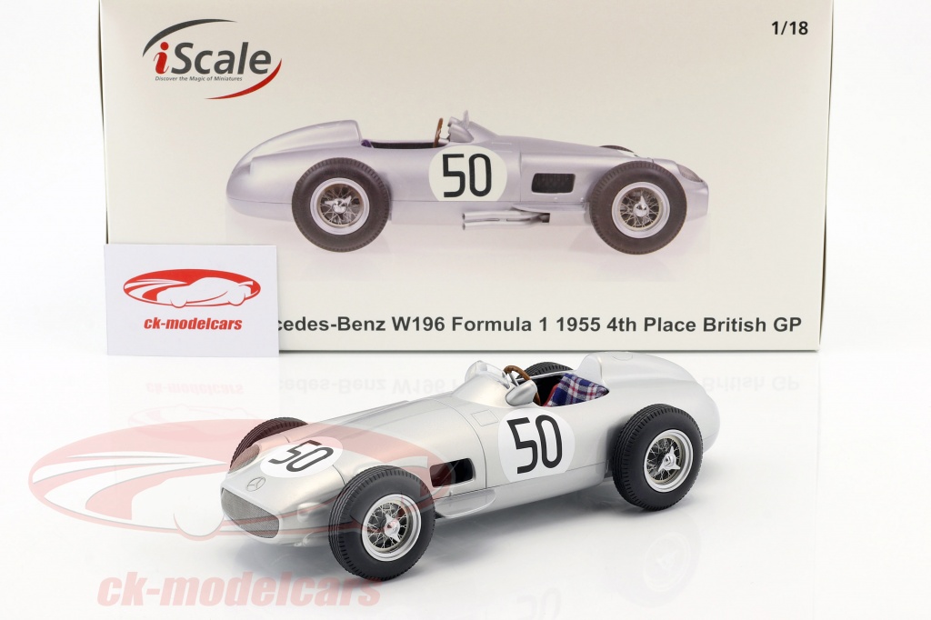 iScale 1:18 Piero Taruffi Mercedes-Benz W196 #50 4th British GP