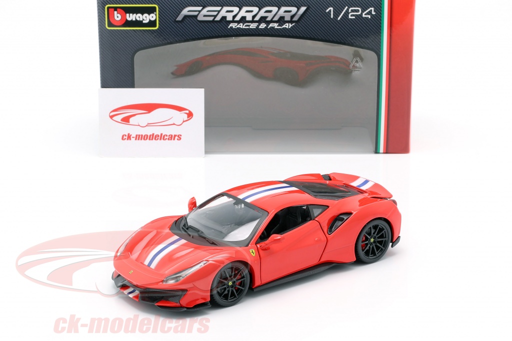 Bburago Ferrari 488 Pista year 2018 red 18-26026 model 18-26026 4893993260263