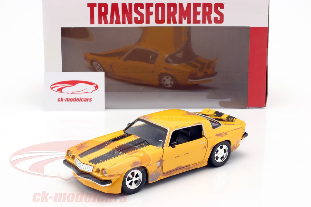 Jadatoys 1:24 Chevrolet Camaro 1977 Transformers Bumblebee (2018) yellow  253115001 model car 253115001 4006333065446