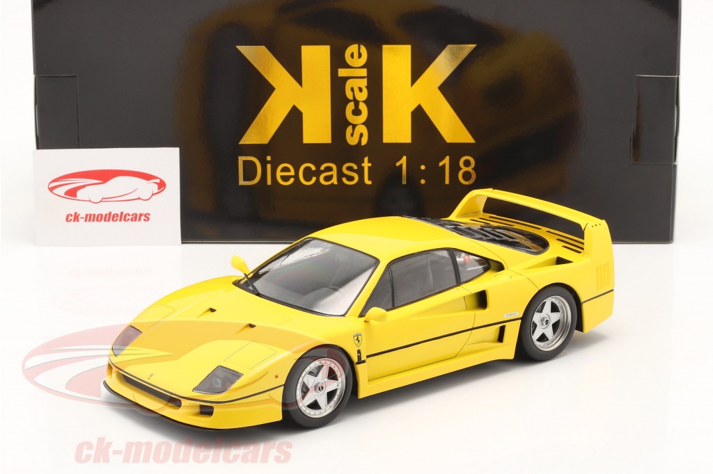 KK-Scale 1:18 Ferrari F40 year 1987 yellow KKDC180692 model car