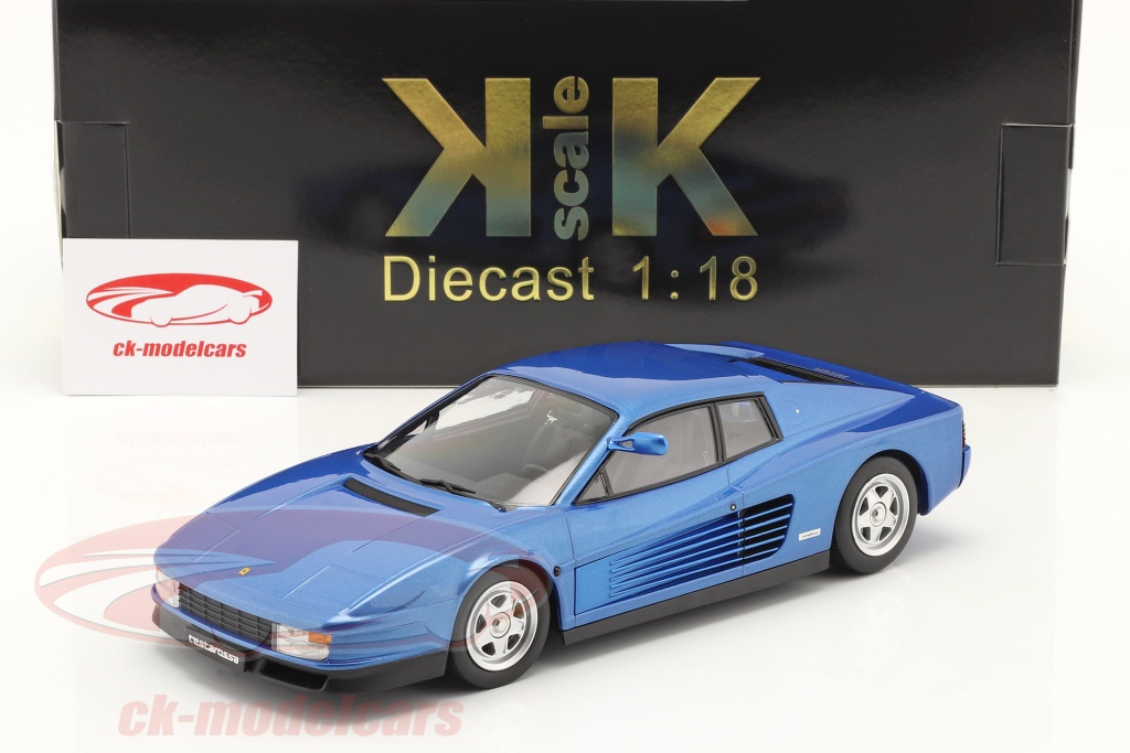Ferrari Testarossa Monospecchio year 1984 blue metallic 1:18 KK-Scale