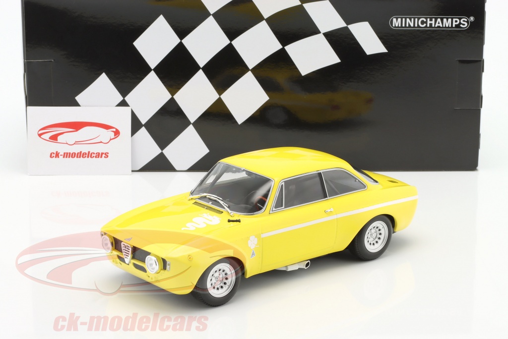 Minichamps 1:18 Alfa Romeo GTA 1300 Junior 建設年 1971 黄色 155120024 モデル 車  155120024 4012138753631