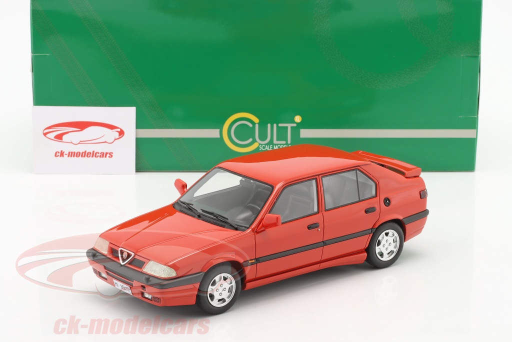 haakje Beheren het beleid Cult Scale Models 1:18 Alfa Romeo 33 S QV Permanent 4 Bouwjaar 1991 rood  CML136-1 model auto CML136-1