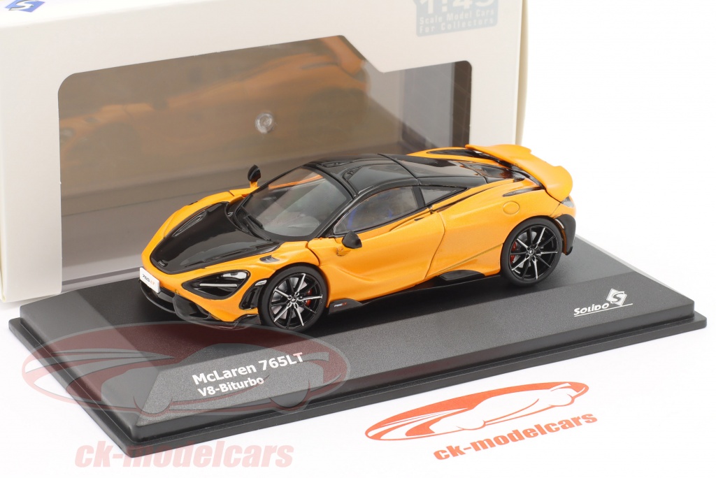 McLaren 765LT V8-Biturbo 建設年 2020 papaya spark オレンジ 1:43 Solido