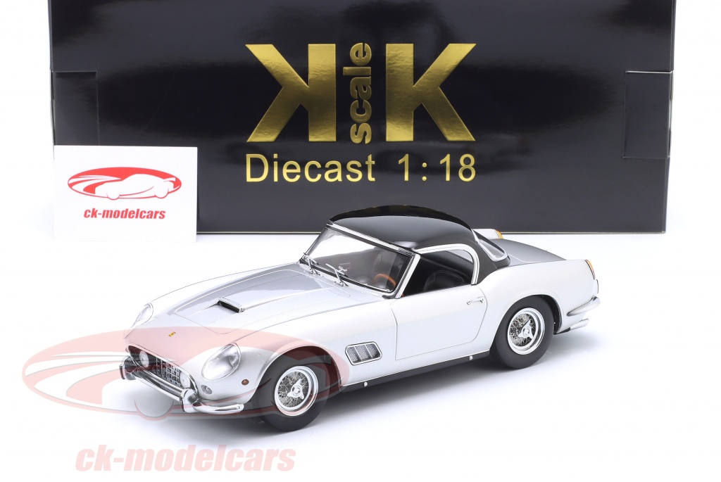 KK-Scale 1:18 Ferrari 250 GT California Spyder 建設年 1960 銀 / 黒 