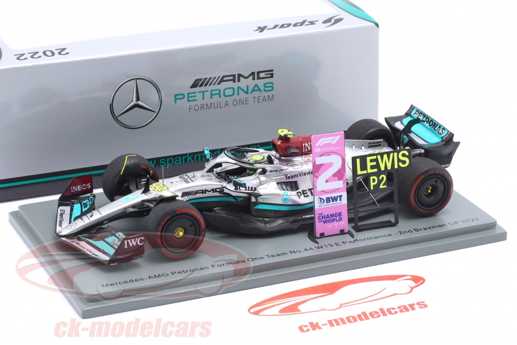 Spark 1:43 L. Hamilton Mercedes-AMG Petronas #44 2nd Brazil GP