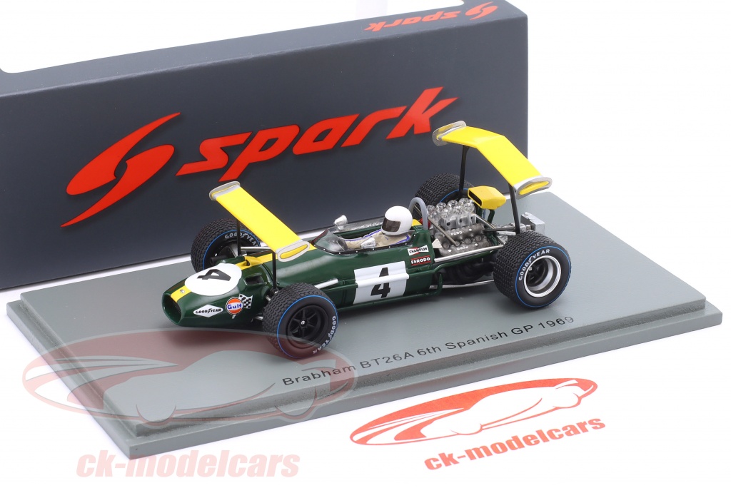 Spark 1:43 Jacky Ickx Brabham BT26A #4 6位 スペイン GP 式 1969 S8315 モデル 車  S8315 9580006983152