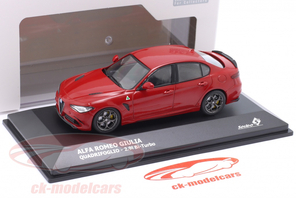 Solido 1:43 Alfa Romeo Giulia Quadrifoglio 建設年 2019 赤 S4313103 モデル 車  S4313103 421437470 3663506021824
