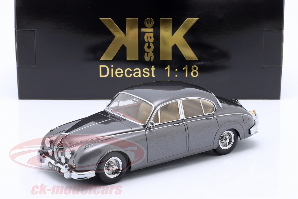 KK-Scale 1:18 Jaguar MK II 3.8 RHD year 1959 dark grey metallic 