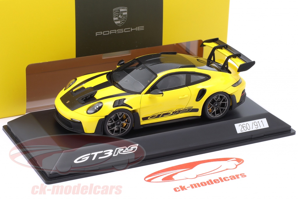 Spark 1:43 Porsche 911 (992) GT3 RS ヴァイザッハパッケージ 2023 racing 黄色  WAP0201530P008 モデル 車 WAP0201530P008