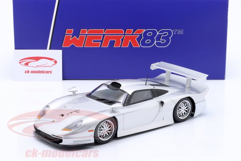 WERK83 1:18 Porsche 911 GT1 Street Version 1997 silver W18012005 