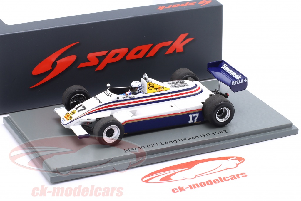 Spark 1:43 Jochen Mass March 821 #17 Long Beach USA GP 公式1 1982