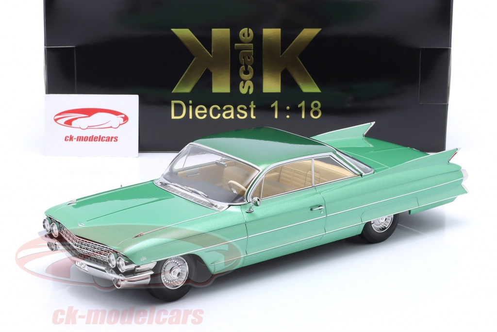 KK-Scale 1:18 Cadillac Series 62 Coupe DeVille year 1961 green 