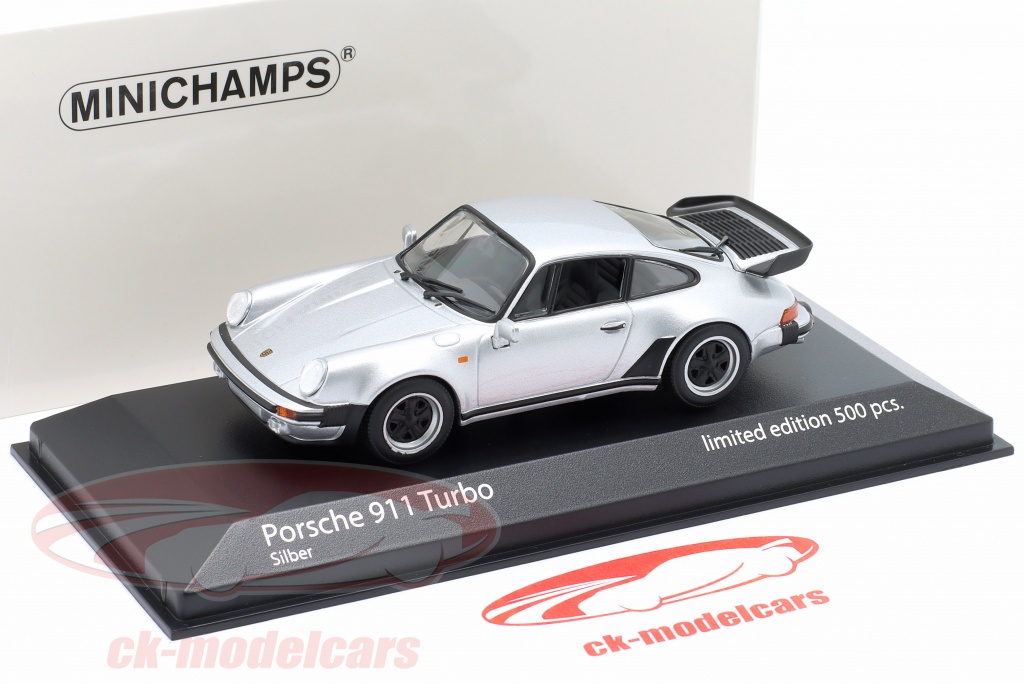 Minichamps 1:43 Porsche 911 (930) Turbo year 1977 silver metallic 