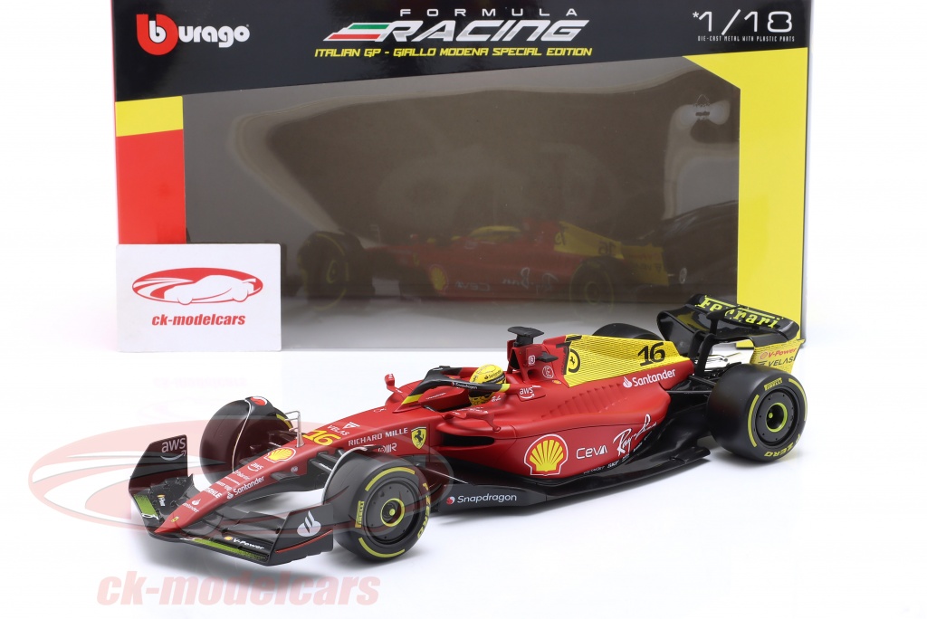 1/18 Ferrari F1-75 Scuderia Ferrari N 16 Season 2022 Charles Leclerc by  Bburago