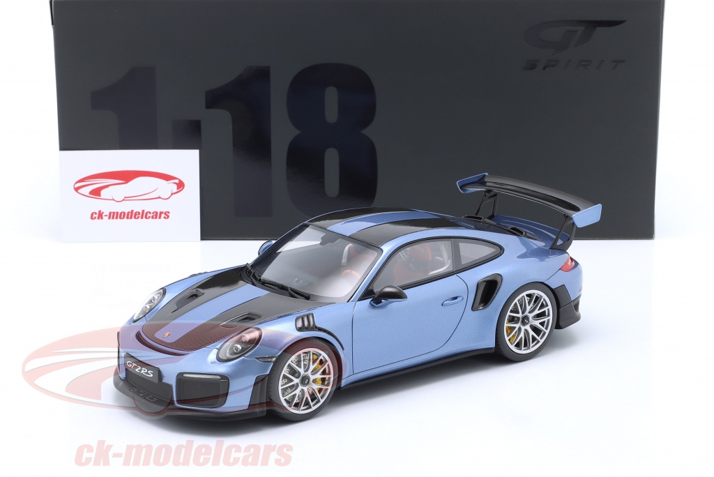 GT-SPIRIT 1:18 Porsche 911 (991 II) GT2 RS year 2021 gemini blue