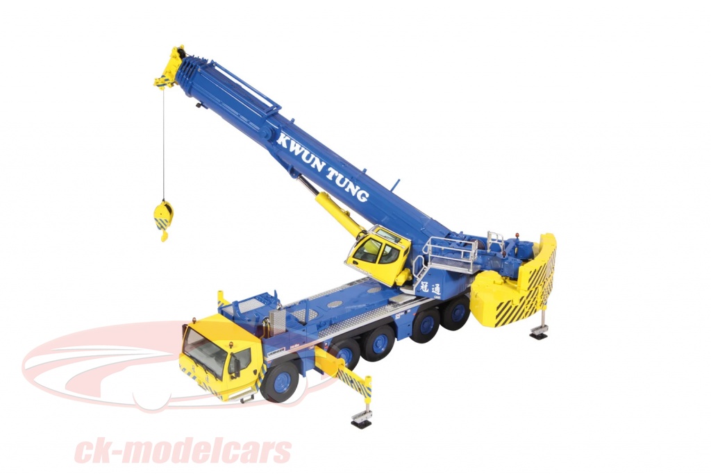 NZG 1:50 Liebherr LTM1250-5.1 Mobile crane Kwun Tung blue / yellow 