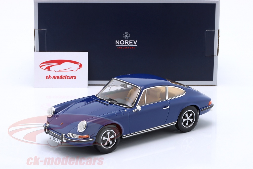Norev 1:18 Porsche 911 S 建設年 1969 オッシブルー 187647 モデル 車 